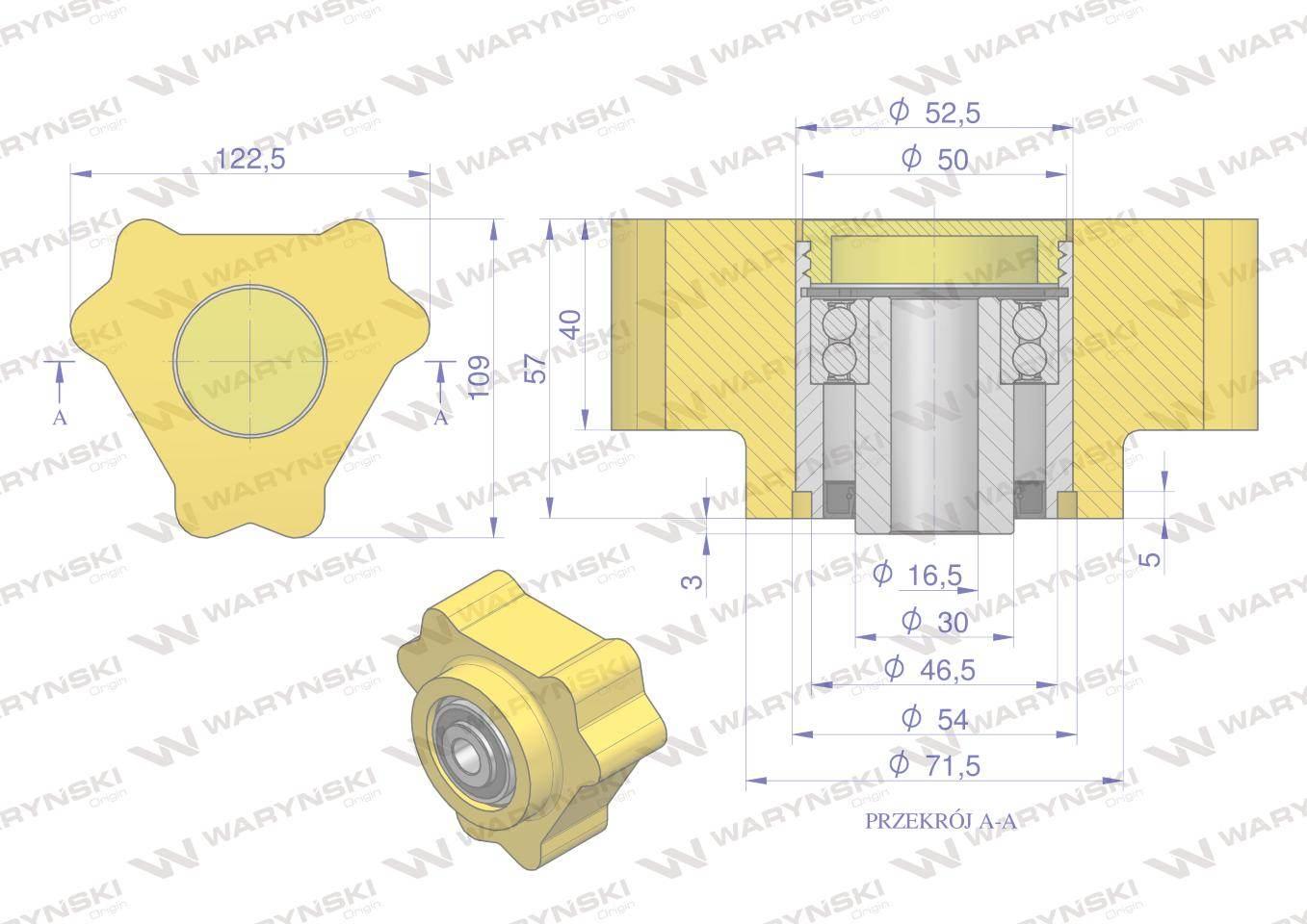 Rolka wytrząsacza, PU , zastosowanie 20034296 Grimme, Waryński W-641031 - zdjęcie 3