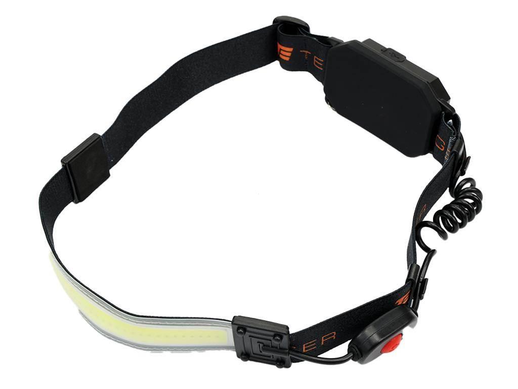 Latarka czołówka, paskowa SOFT LED COB 450lm z funkcją RED z tyłu ładowana