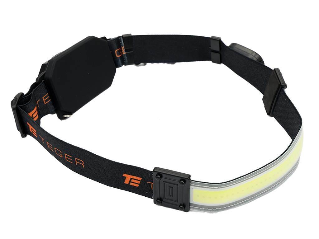 Latarka czołówka, paskowa SOFT LED COB 450lm z funkcją RED z tyłu ładowana - zdjęcie 2