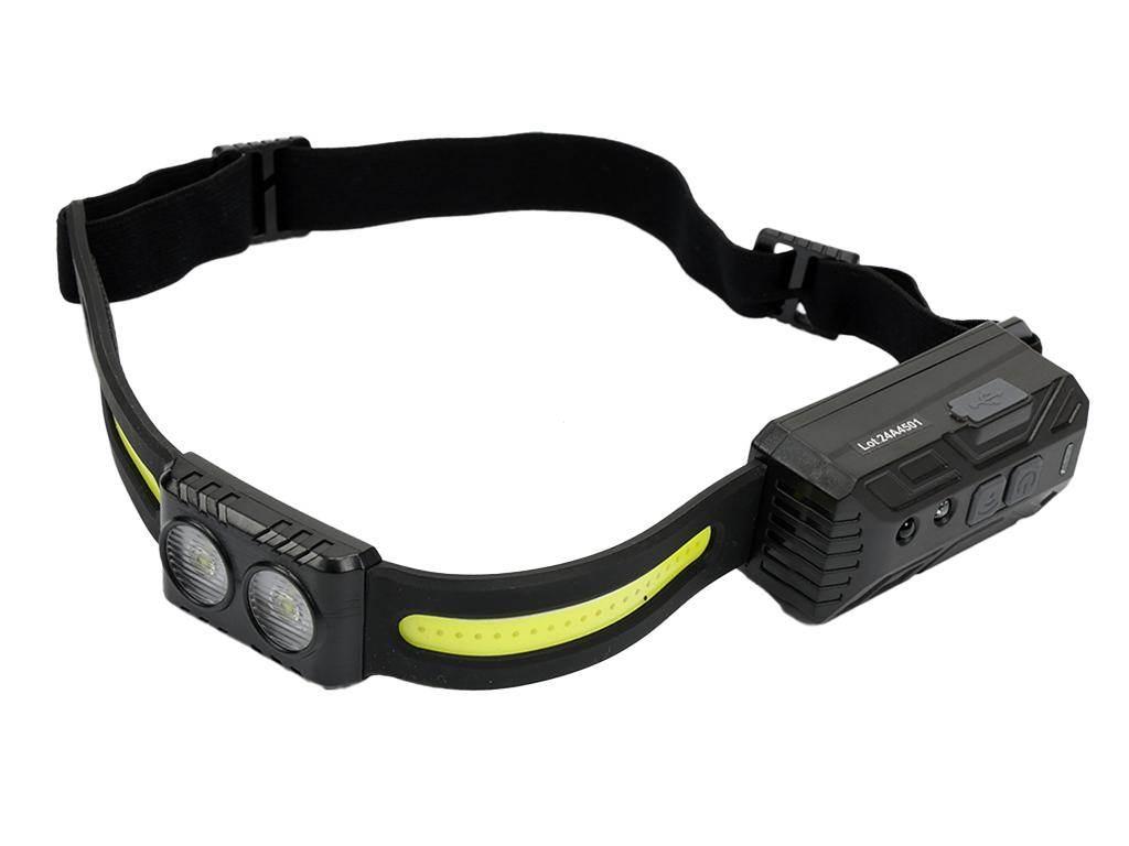 Latarka czołówka, paskowa SOFT LED COB z aktywacją gestem i podwójnym spote - zdjęcie 2