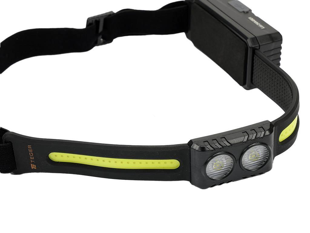 Latarka czołówka, paskowa SOFT LED COB z aktywacją gestem i podwójnym spote - zdjęcie 3