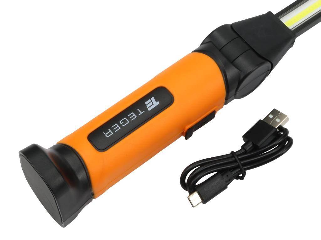 Lampa warsztatowa, LED COB łamana z przegubem 1120lm 4000 mAh, Teger - zdjęcie 2