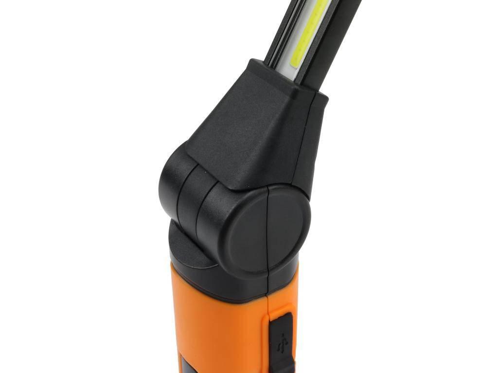 Lampa warsztatowa, LED COB łamana z przegubem 1120lm 4000 mAh, Teger - zdjęcie 3