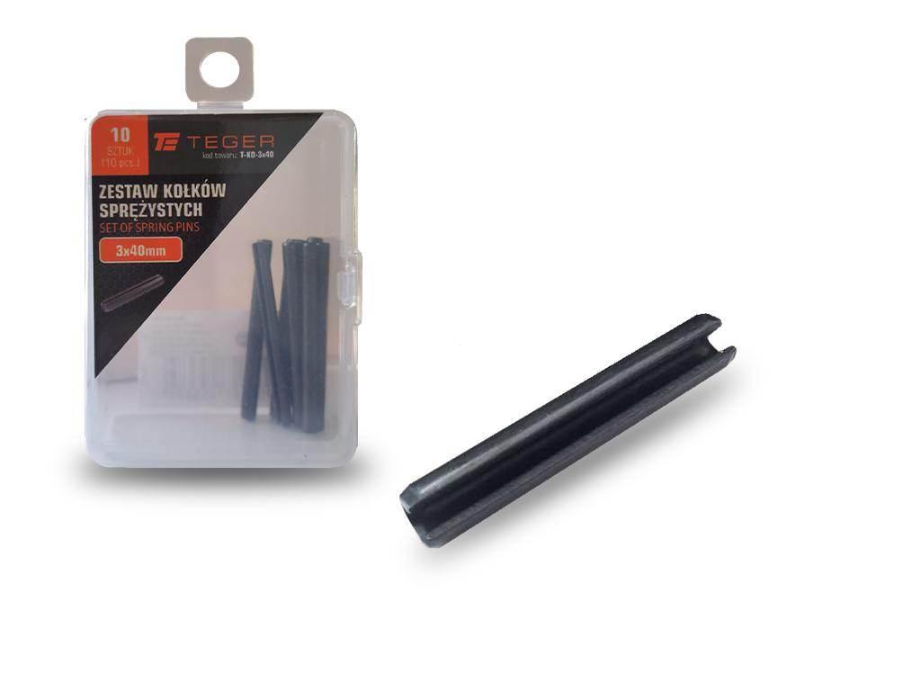Kołek sprężysty 3x40 TEGER, 10szt T-KO-3X40