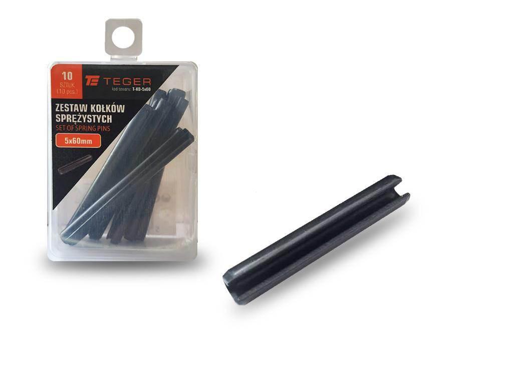 Kołek sprężysty 5x60 TEGER, 10szt T-KO-5X60