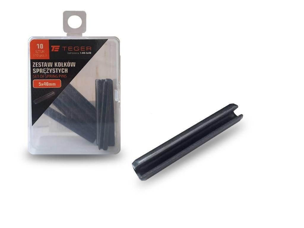 Kołek sprężysty 5x40 TEGER, 10szt T-KO-5X40