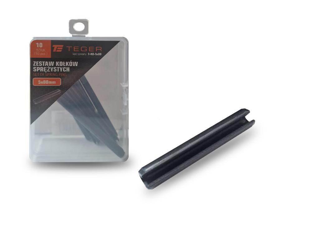 Kołek sprężysty 5x80 TEGER, 10szt T-KO-5X80