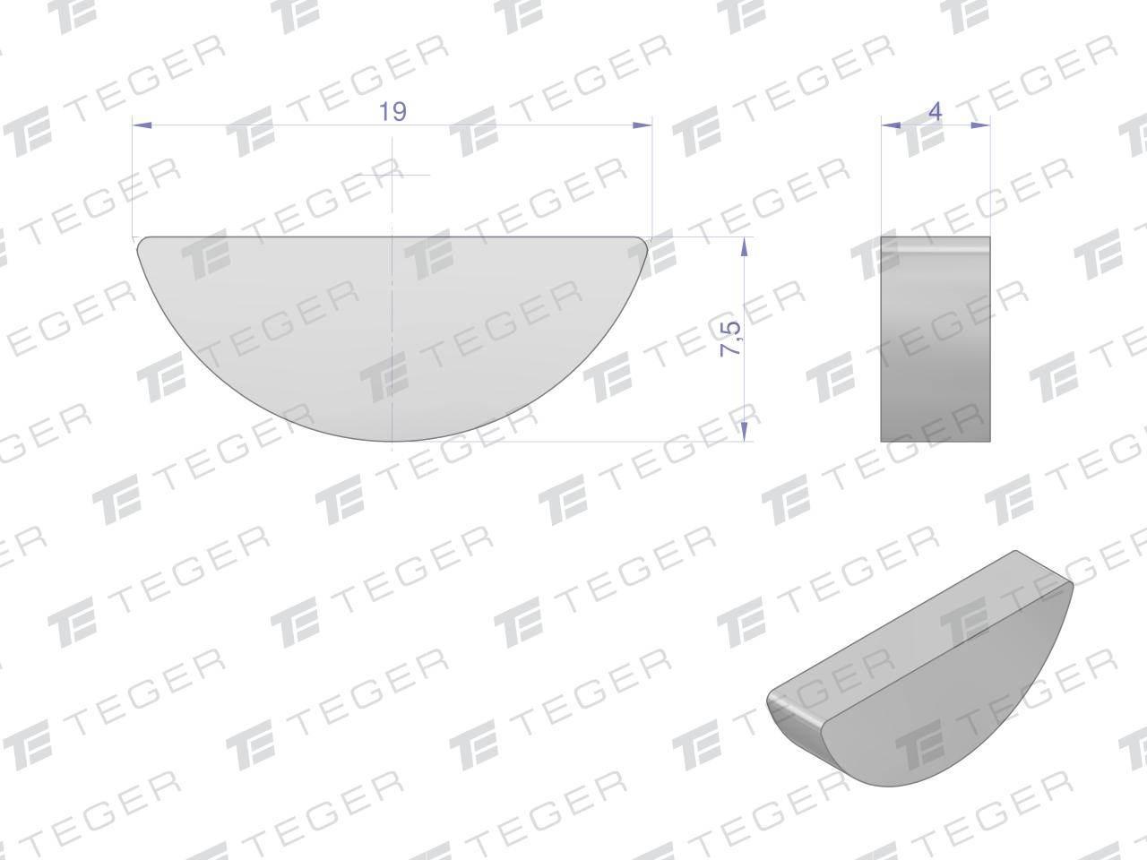 Wpust czółenkowy 4x7.5 TEGER, 10szt T-WPC-4X7.5 - zdjęcie 2