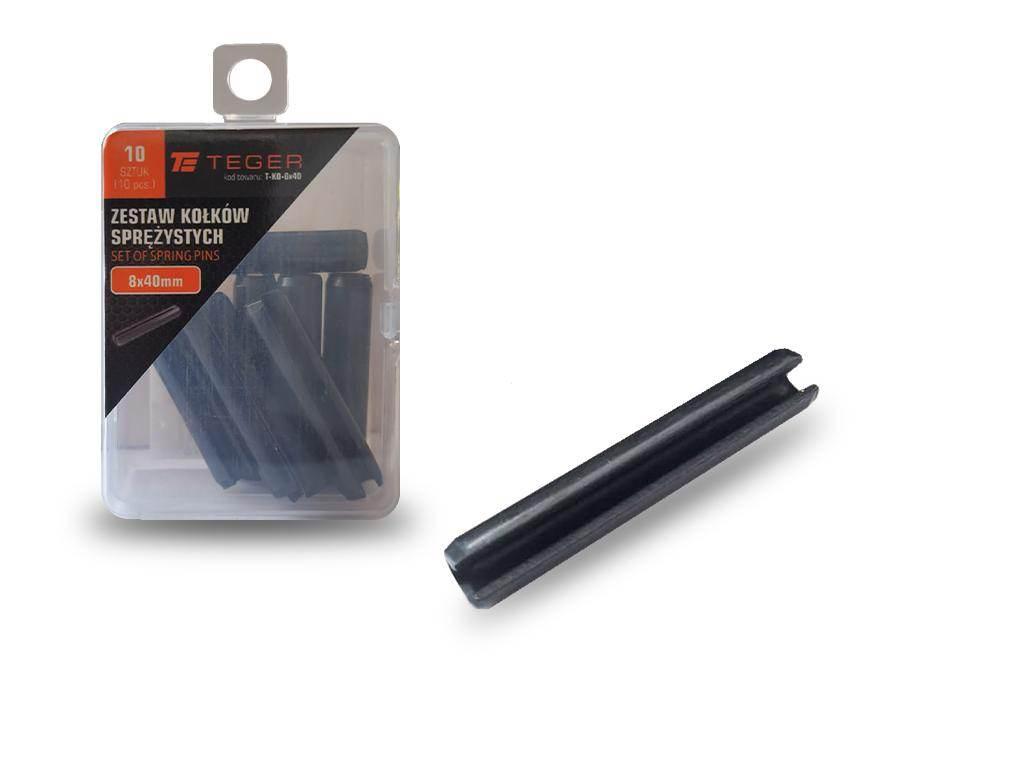 Kołek sprężysty 8x40 TEGER, 10szt T-KO-8X40