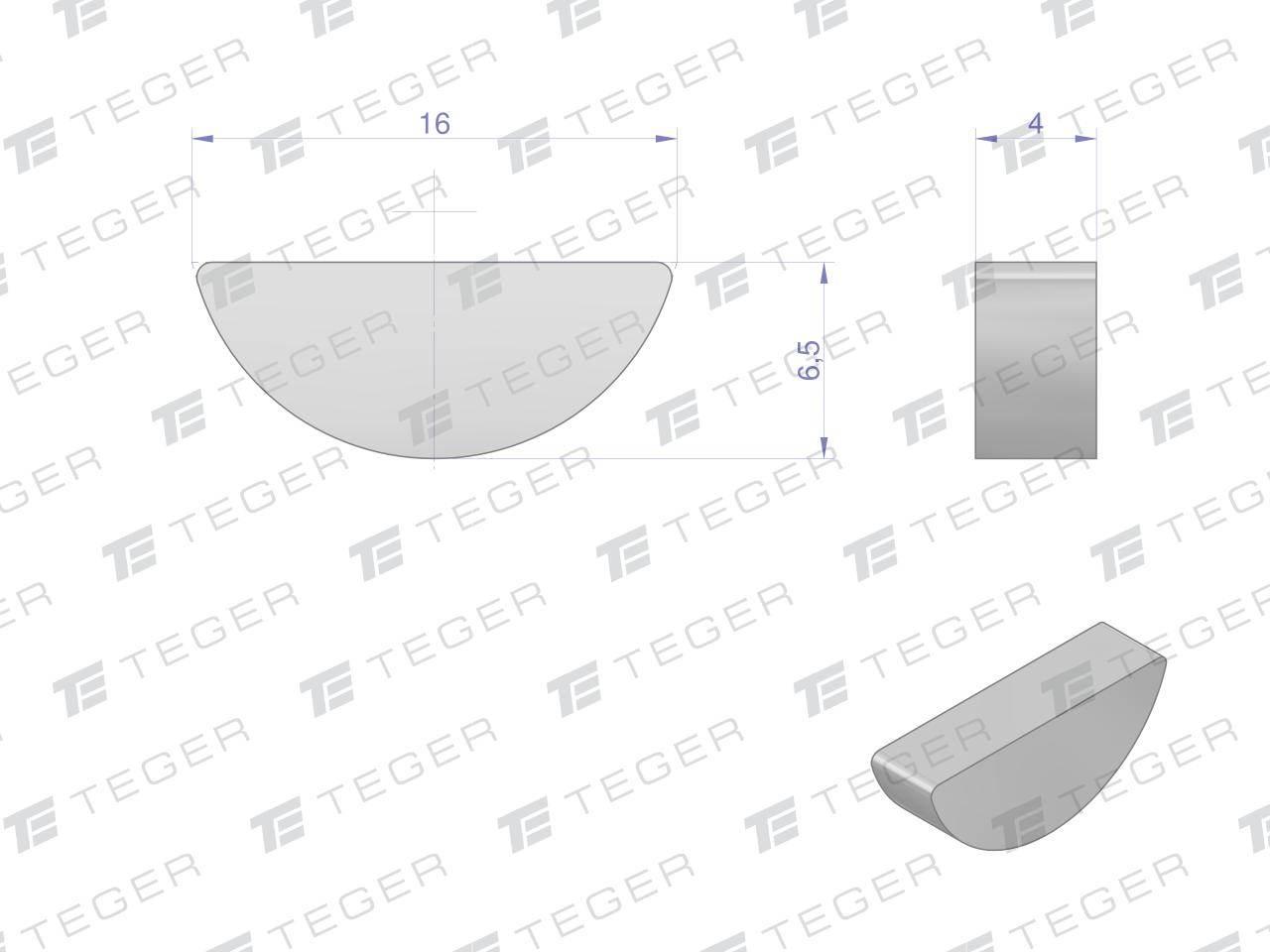 Wpust czółenkowy 4x6.5 TEGER, 10szt T-WPC-4X6.5 - zdjęcie 2
