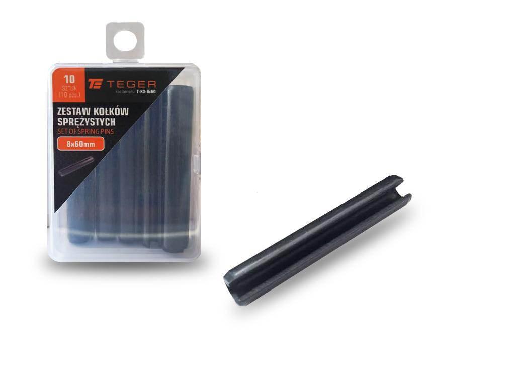 Kołek sprężysty 8x60 TEGER, 10szt T-KO-8X60