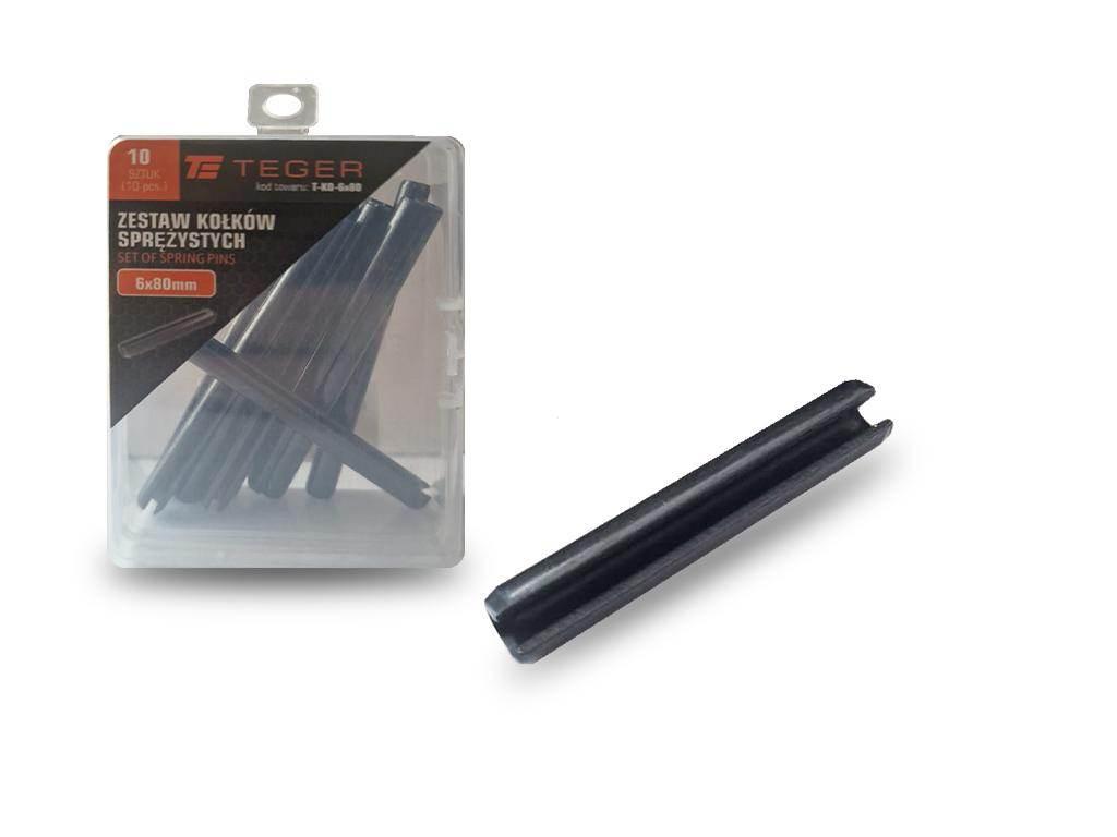 Kołek sprężysty 6x80 TEGER, 10szt T-KO-6X80