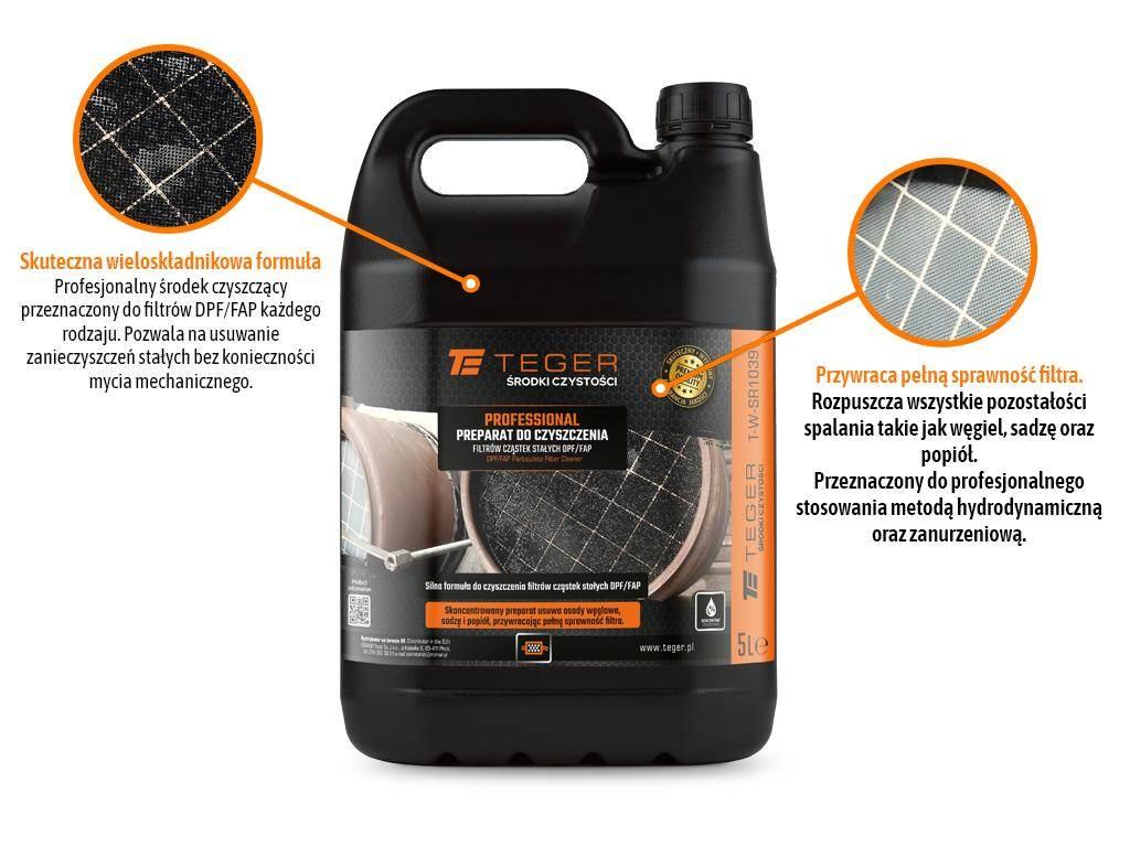 Preparat do czyszczenia filtrów cząstek stałych DPF/FAP - PROFESSIONAL, 5l, - zdjęcie 2