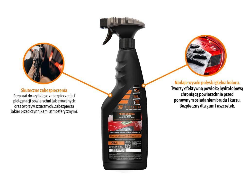 Preparat do zabezpieczenia lakieru - PROFESSIONAL, 750ml - atomizer, Teger - zdjęcie 2
