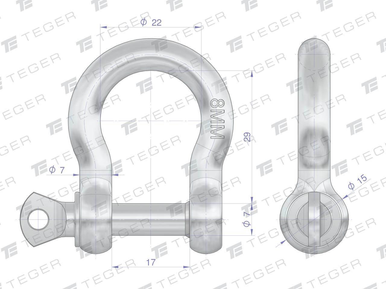 Szekla Omega 8, TEGER 10szt T-SZ-O-8 - zdjęcie 2