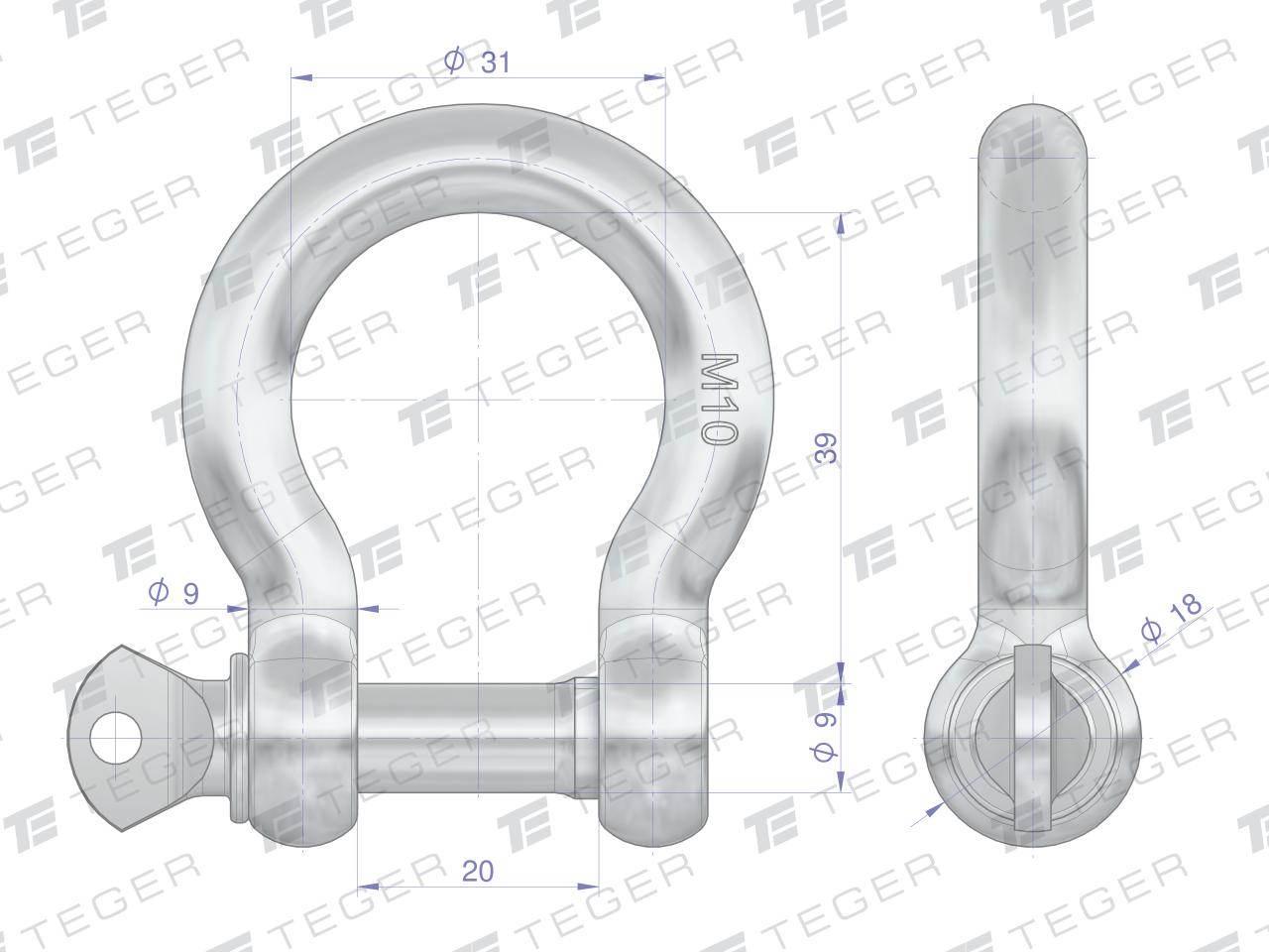 Szekla Omega 10, TEGER 10szt T-SZ-O-10 - zdjęcie 2