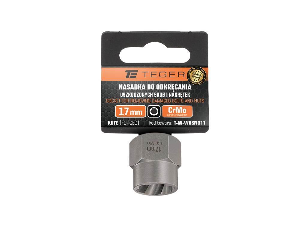 Nasadka do odkręcania uszkodzonych śrub i nakrętek, (17mm) - kute/ stal Cr- - zdjęcie 2