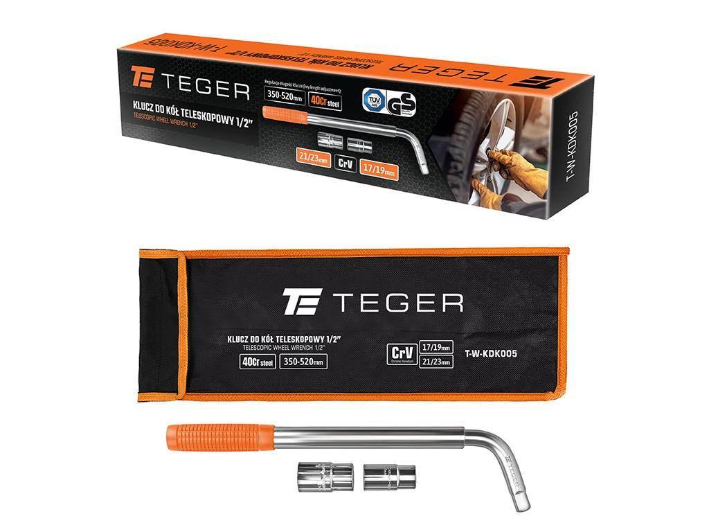 Klucz do kół teleskopowy, 1/2" (17/19/21/23mm), Teger T-W-KDK005 - zdjęcie 3