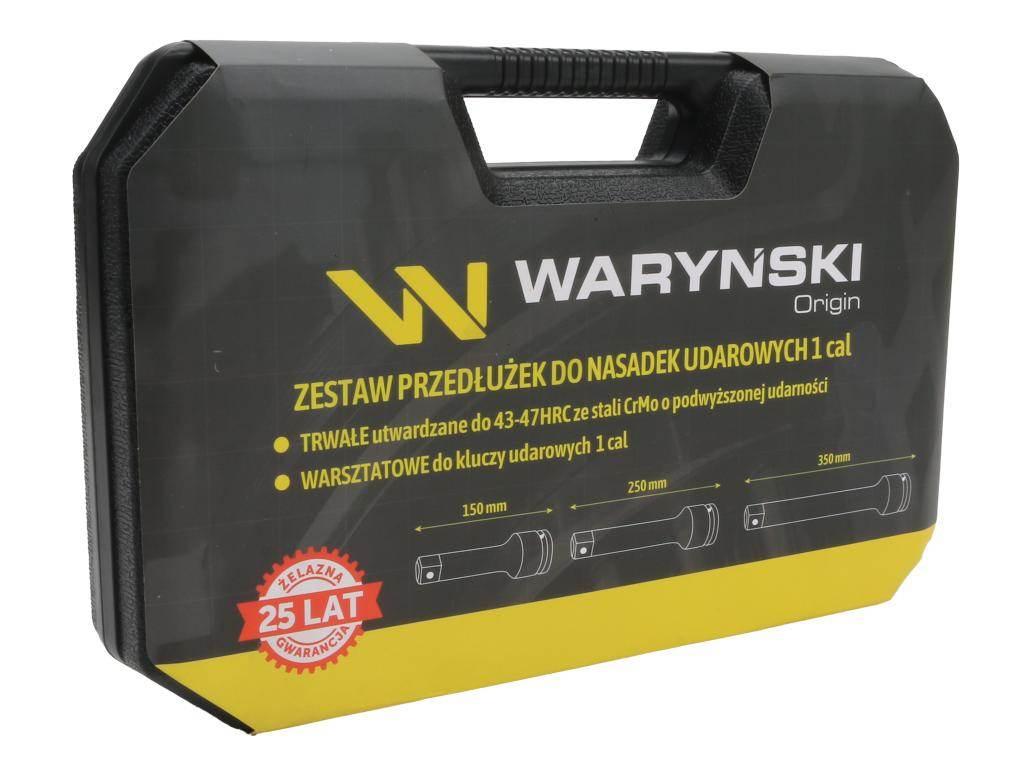 Zestaw przedłużek do nasadek udarowych, 1 cal 150 250 i 350 mm z utwardzane