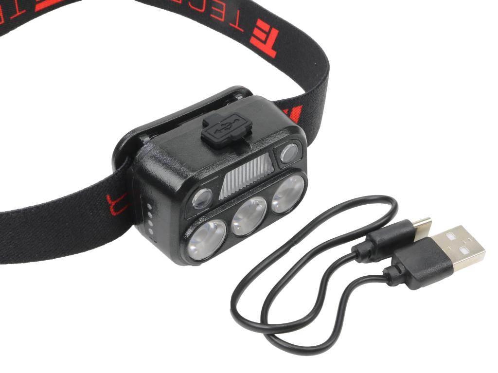 Latarka czołówka LED COB, 200 lm uruchamiana gestem akumulator 650 mAh łado - zdjęcie 6