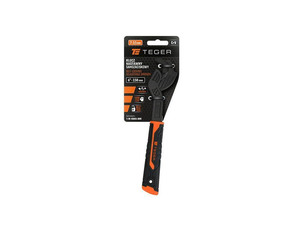 Klucz nastawny, samozaciskowy 6" 150 mm, Teger T-W-KNAS-009 - zdjęcie 3