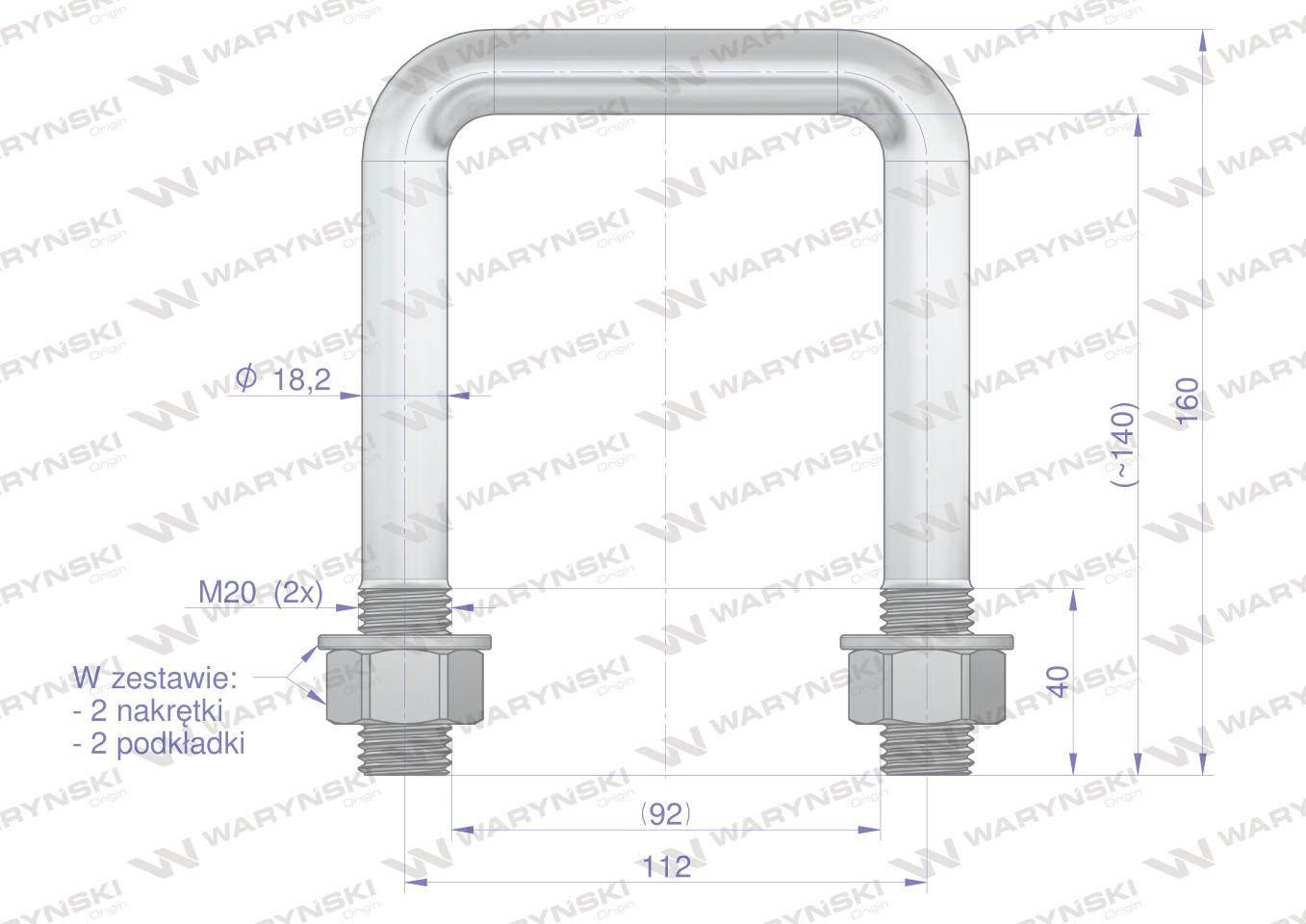 Jarzmo, Cybant, M20-92x140, Waryński W-M20-90X140 - zdjęcie 3
