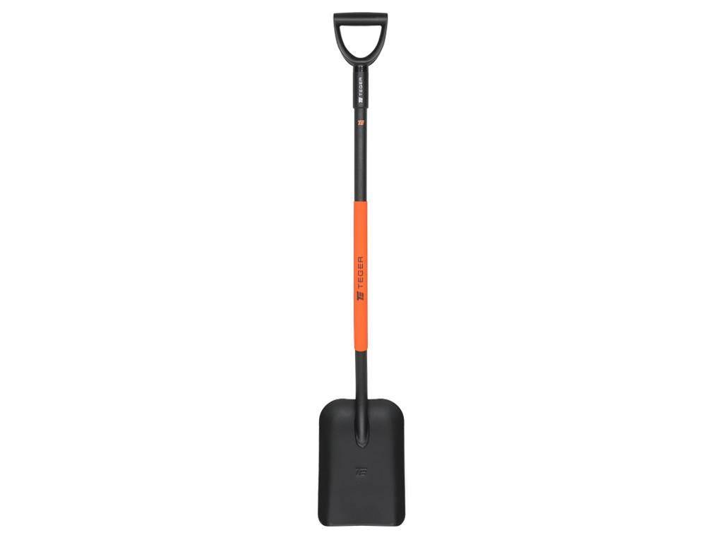 Łopata uniwersalna na metalowym trzonku - szufla, (235/320/1250mm), Teger