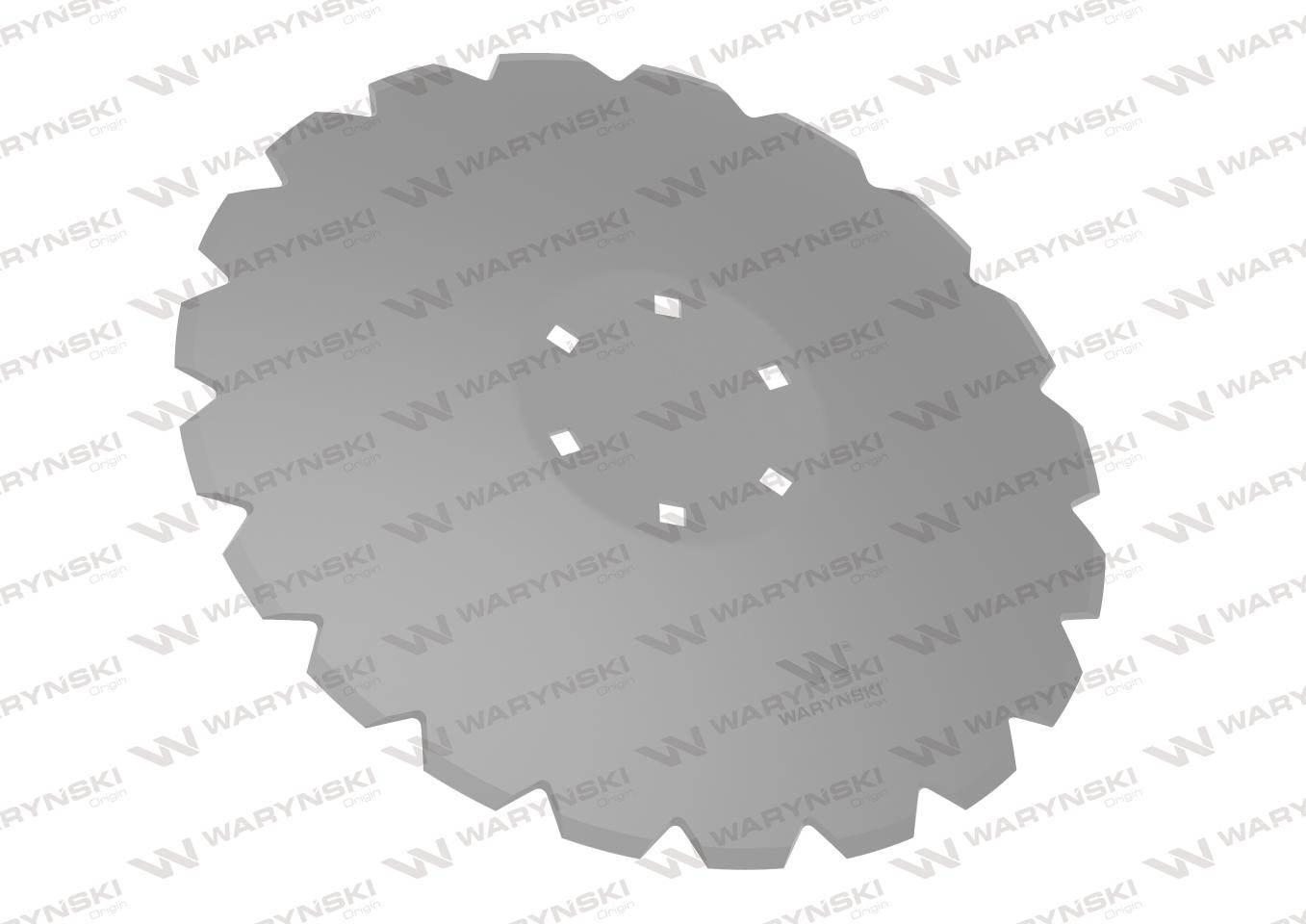 Talerz, uzębiony Z-20 fi 460 mocowanie 6/120 grubość 3,5 mm stal borowa pro