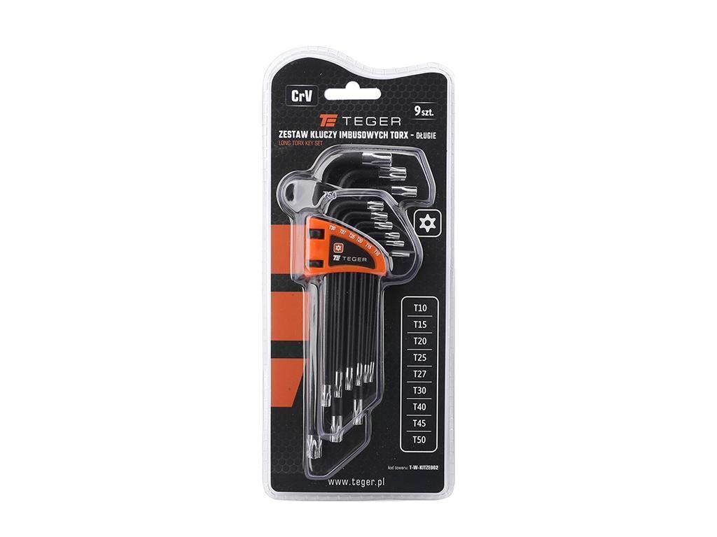 Zestaw kluczy imbusowych, TORX T10-T50 - DŁUGIE 9szt, Teger T-W-KITZE002 - zdjęcie 3