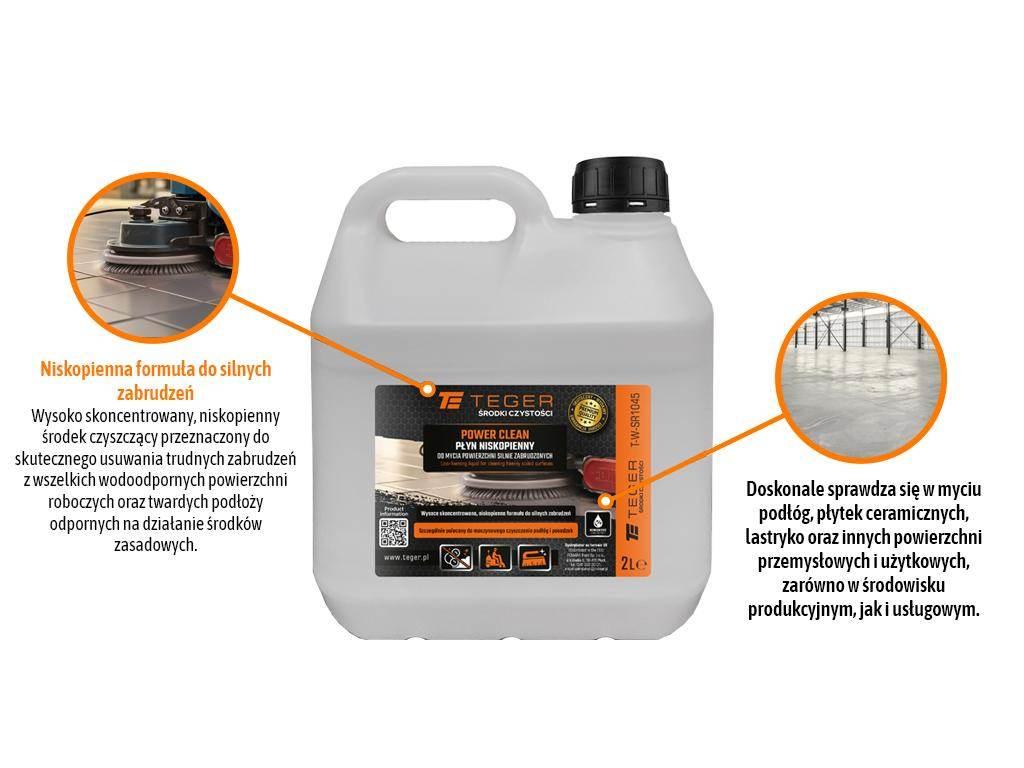 Płyn niskopienny do mycia powierzchni silnie zabrudzonych POWER CLEANING, 2 - zdjęcie 2
