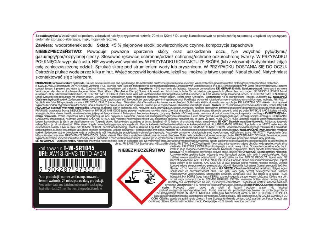 Płyn niskopienny do mycia powierzchni silnie zabrudzonych POWER CLEANING, 2 - zdjęcie 3