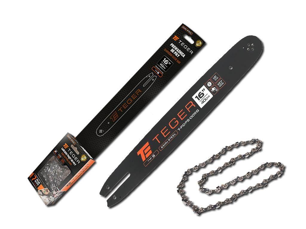 Zestaw tnący, 16" (40 cm) prowadnica + łańcuch, 3/8", 1,3 mm, 55 og., 9z, m