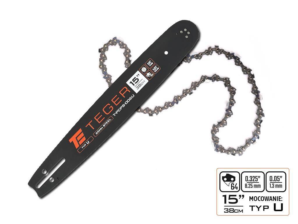 Zestaw tnący, 15" (38 cm) prowadnica + łańcuch, 0,325" 1,3mm 64 og., 12z, m - zdjęcie 2