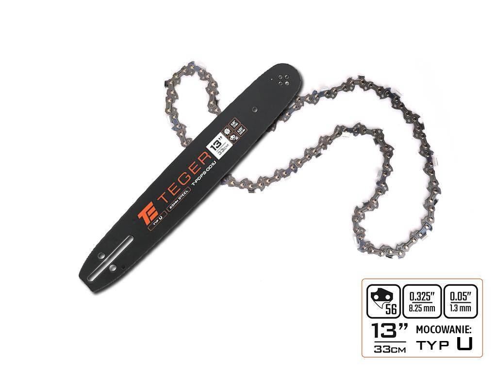 Zestaw tnący, 13" (33 cm) prowadnica + łańcuch, 0,325" 1,3mm 56 og., 10z, m - zdjęcie 2