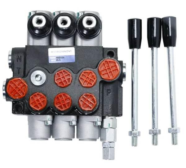 Rozdzielacz hydrauliczny 3-sekcyjny 40L 1 sekcja nurnikowa Hydronnovi