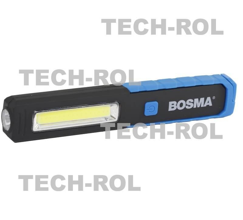 Latarka warsztatowa ledowa z klipsem stojakiem i magnesem 3W 2 x LED