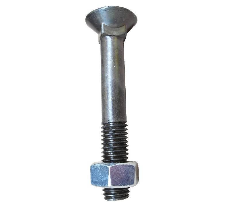Śruba płużna M12×80 z nakrętką klasa 10.9 norma DIN 608 – do