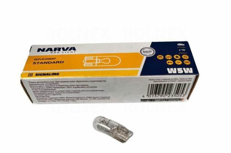 Żarówka 12v 5w całoszklana narva w5w 12vw5wnarva
