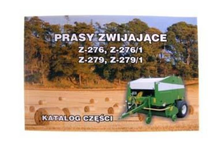 Katalog prasa zwijka Z-276,Z-276/1,Z-279,Z-279/1 KATALOG PRASA Z