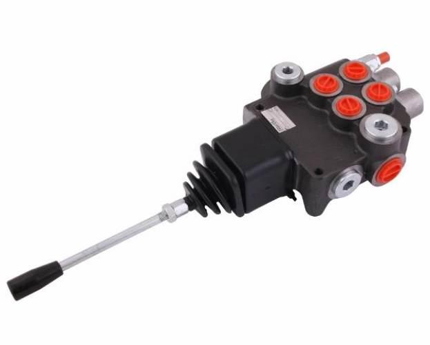 Rozdzielacz hydrauliczny dwusekcyjny (2-sekcyjny) 80L z joystickiem