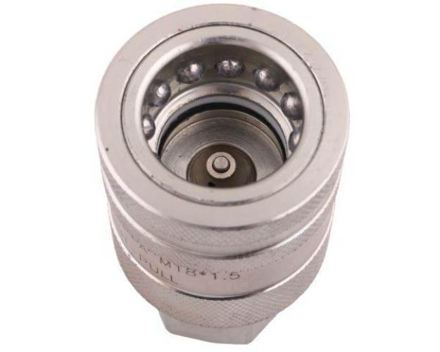 Szybkozłącze hydrauliczne gniazdo z eliminatorem ciśnienia M18x1.5 gwint we