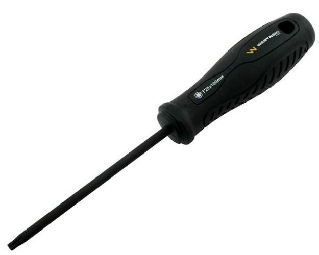 Wkrętak T20. 100 mm. stal SVCM. Waryński WMW027