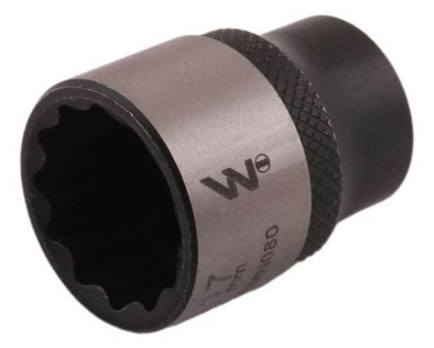 Nasadka dwunastokątna 3/8". 17 mm. CrV50BV30. DIN 3124. Waryński WMN080