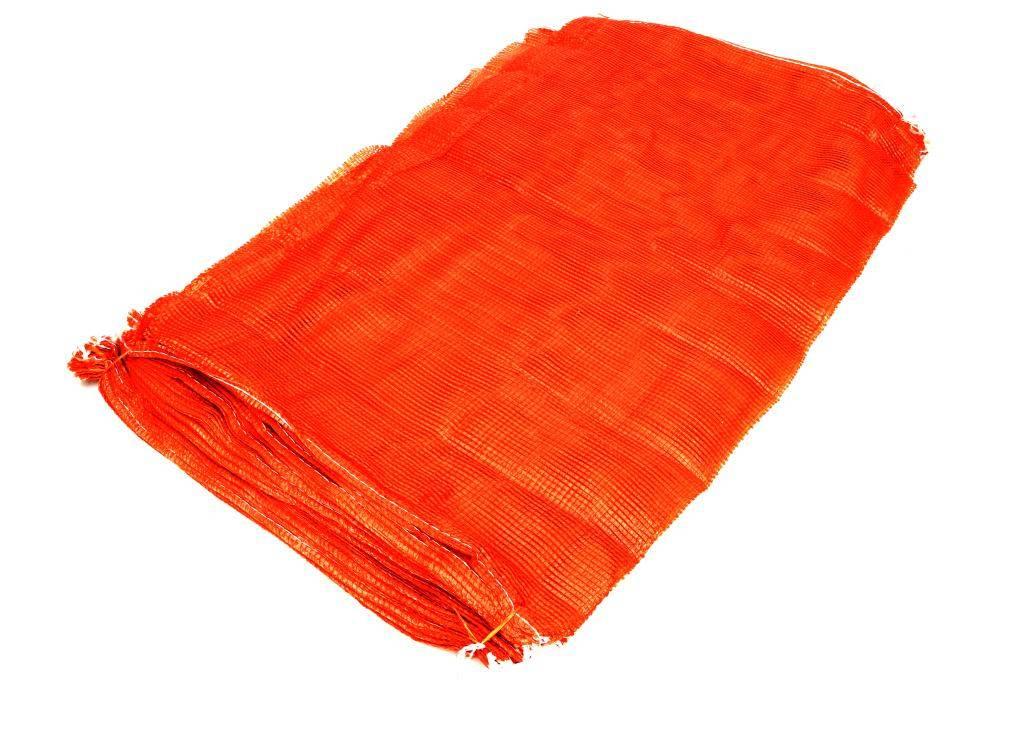 Worek PP ażurowy 50kg oranż (leno mesh) ( opakowanie zawiera 50 szt.)