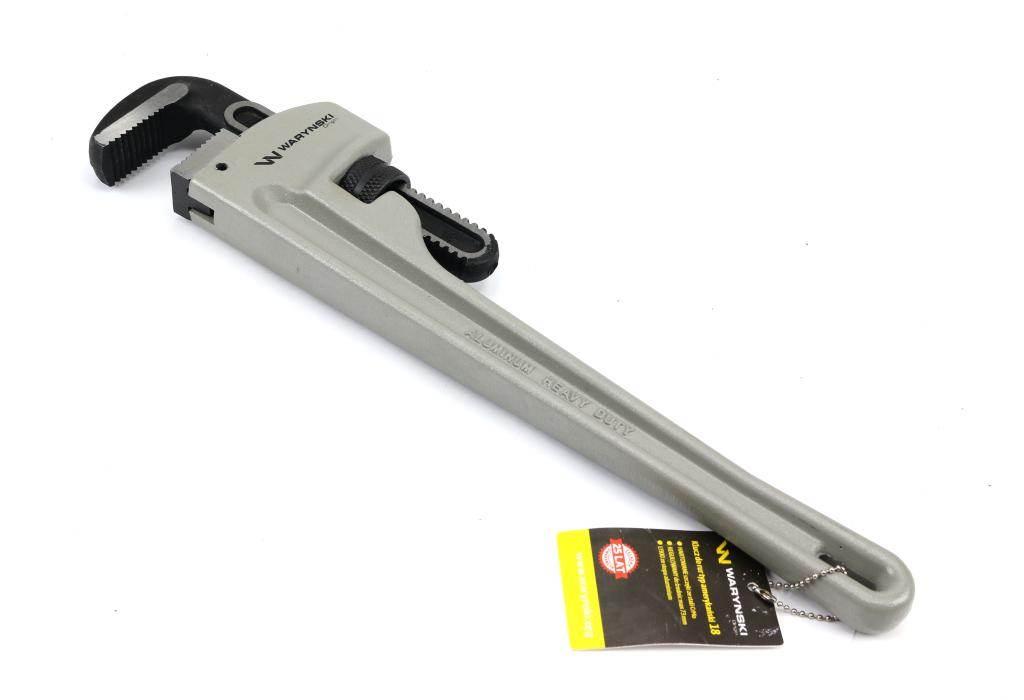 Klucz do rur typ amerykański 18" uchwyt aluminium wzmocniony szczęki CrMo m
