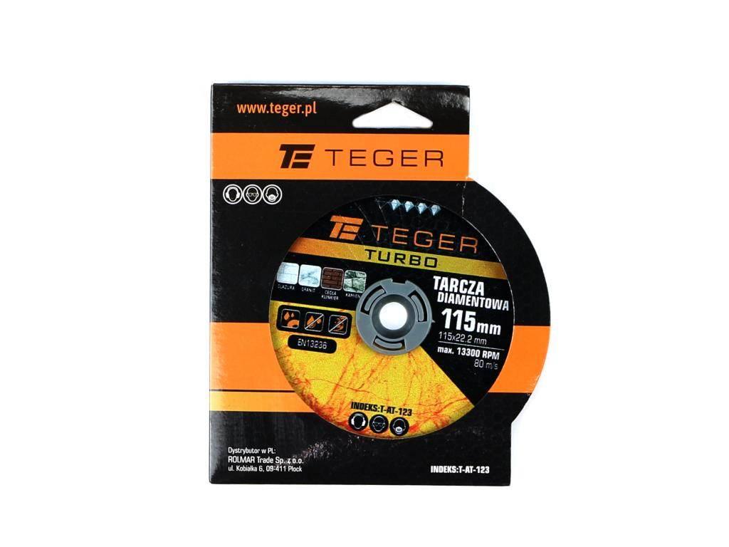 Tarcza diamentowa TURBO 115x22.23 mm TEGER T-AT-123