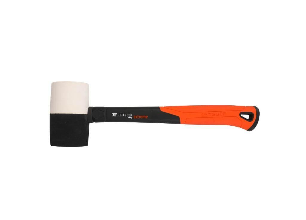 Młotek gumowy z trzonkiem fiberglass 680 g Extreme / TEGER T-W-MGF-680