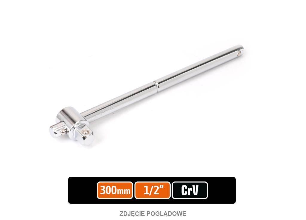 Pokrętło do nasadek przesuwne TYP T 1/2", 300 mm, CR-V, Teger T-W-POKT102