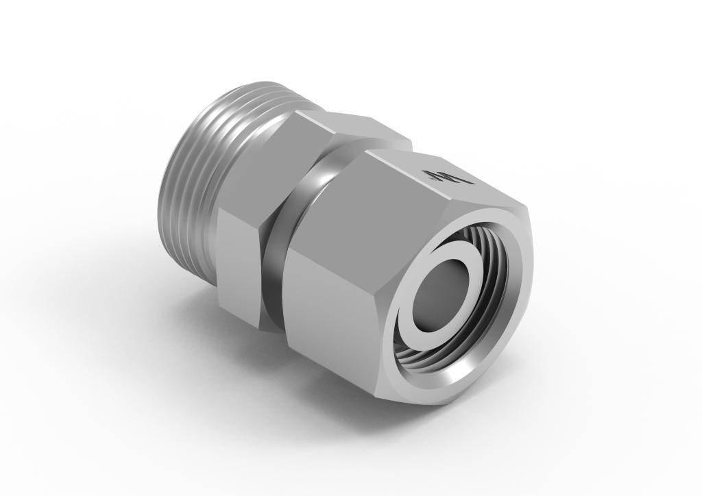 Złączka hydrauliczna metryczna AB (XKOR) A-M20x1.5 (60 stopni) / B-M22x1.5