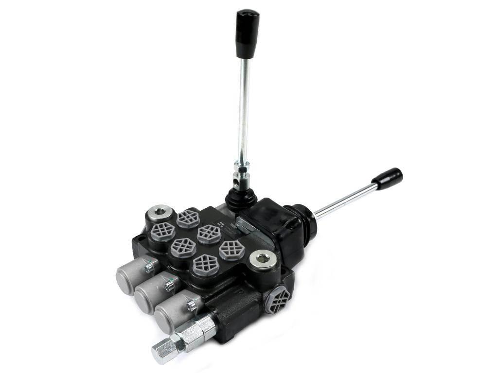 Rozdzielacz hydrauliczny 3-sekcyjny 40L (2 sekcje x 1 dźwignia + 1 sekcja x
